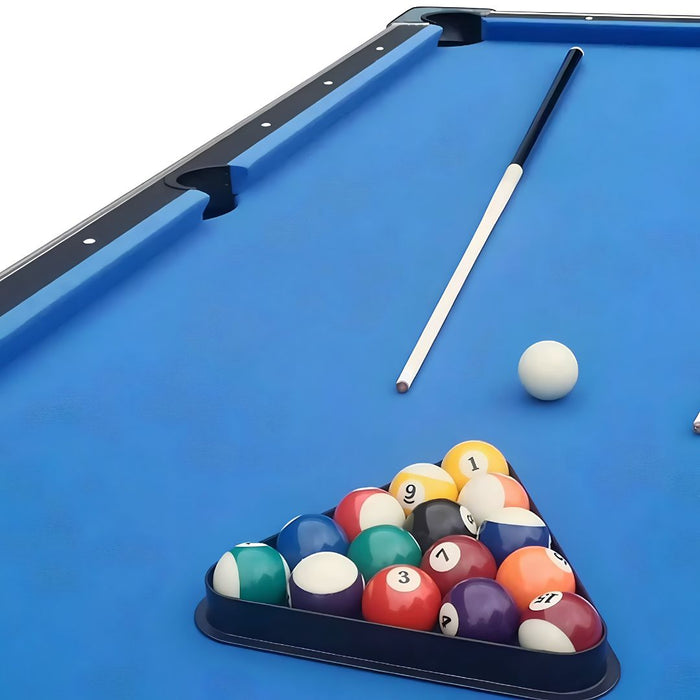 8FT MDF Billiard Pool Table with Blue Velvet Playing Surface