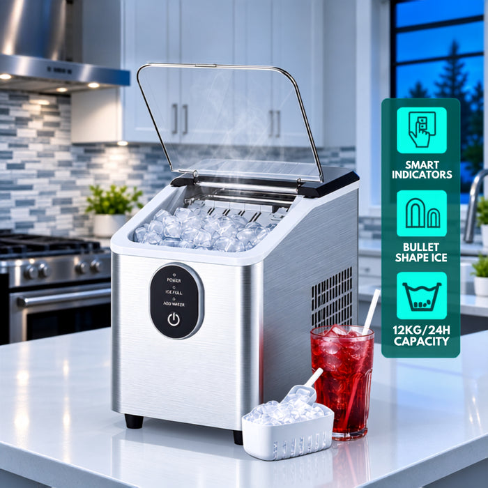 Portable Ice Maker 12kg/24H – Small Bullet Ice Machine