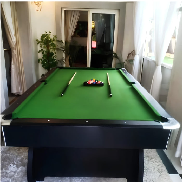 8FT Wooden Billiard Pool Table with MDF Playfield
