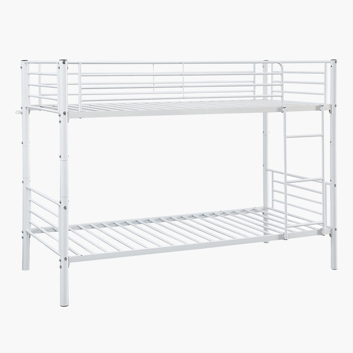 Modern Convertible Metal Single Bunk Bed - 90x200 cm