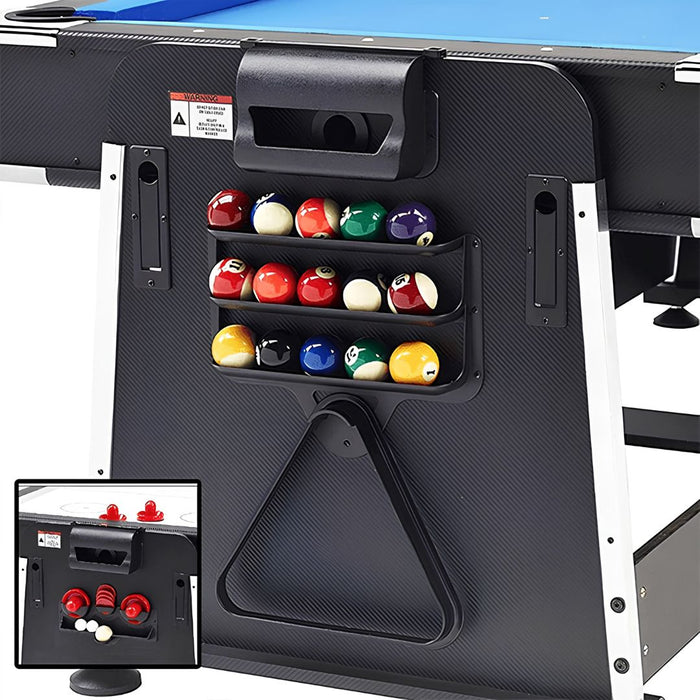 4-in-1 Pool Table with Air Hockey, Table Tennis & Dinning Table