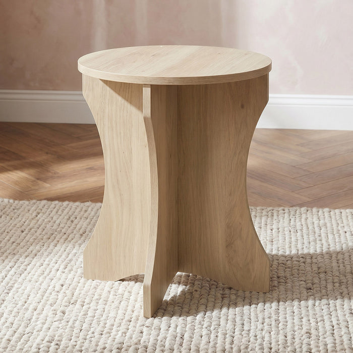 Modern Square 4-Seater Wooden Dining Set with Stools