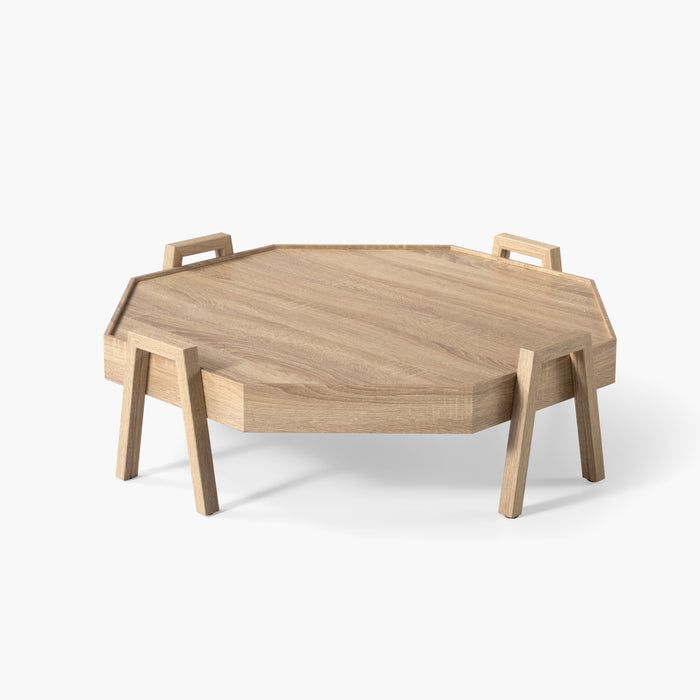 5-Piece Octagonal Wooden Coffee Table Set