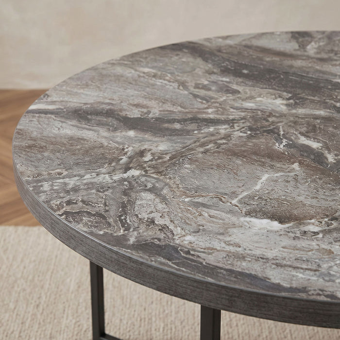 Modern Round Coffee Table  (80 cm x 40 cm)