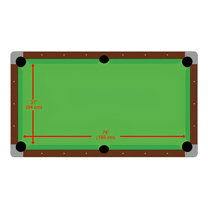 7 FT Pool Table – Blue & Green Velvet Billiard Table with Accessories