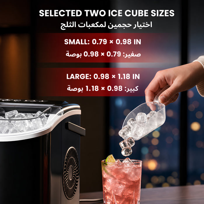 12KG Ice Maker Machine 90W Compact Countertop Ice Maker