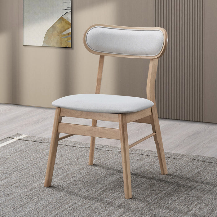 3-Seater Modern Triangular Dining Set - Light Wood Finish