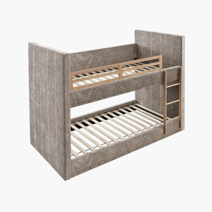 Upholstered Modern Single Bunk Bed 90x200 cm