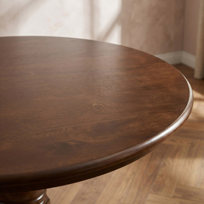 4-Seater Classic Round Wooden Dining Set