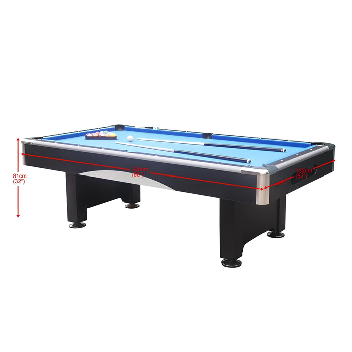 8FT Blue Pool Table MDF Billiard Table with Accessories