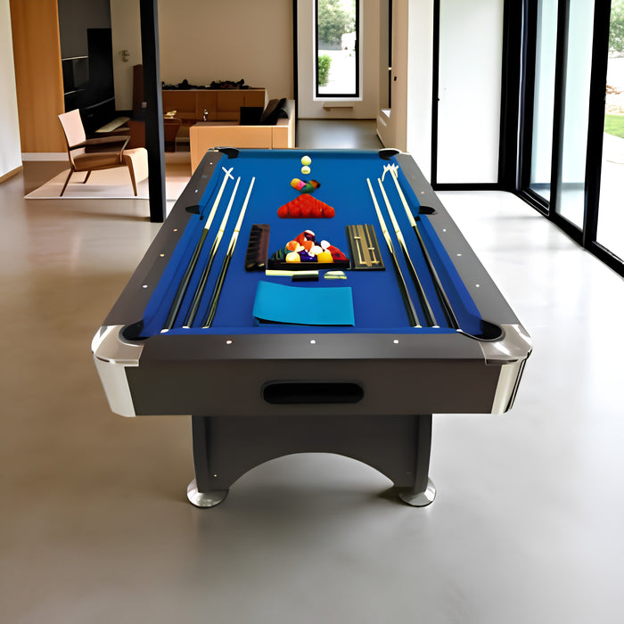 7FT Billiards Pool Table with Full Accessories – Red, Green & Blue