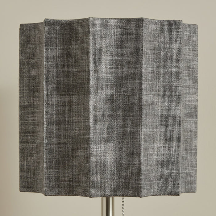 Metal Table Lamp with Textured Linen Shade - 25x62 cm