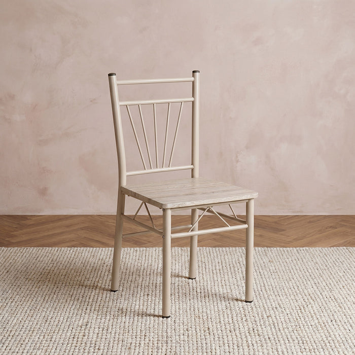 2-Seater Travertine Square Dining Set