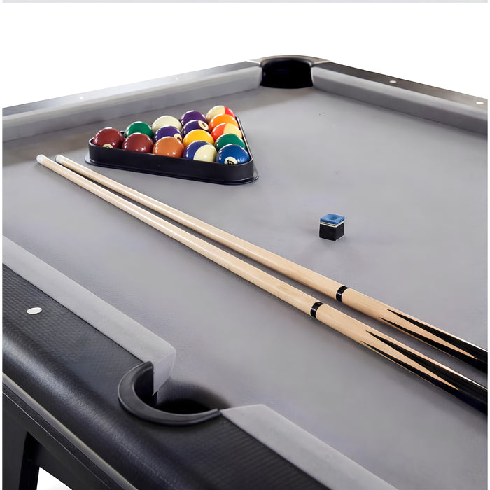 7FT Black Pool Table – MDF Home Billiard Table with Accessories