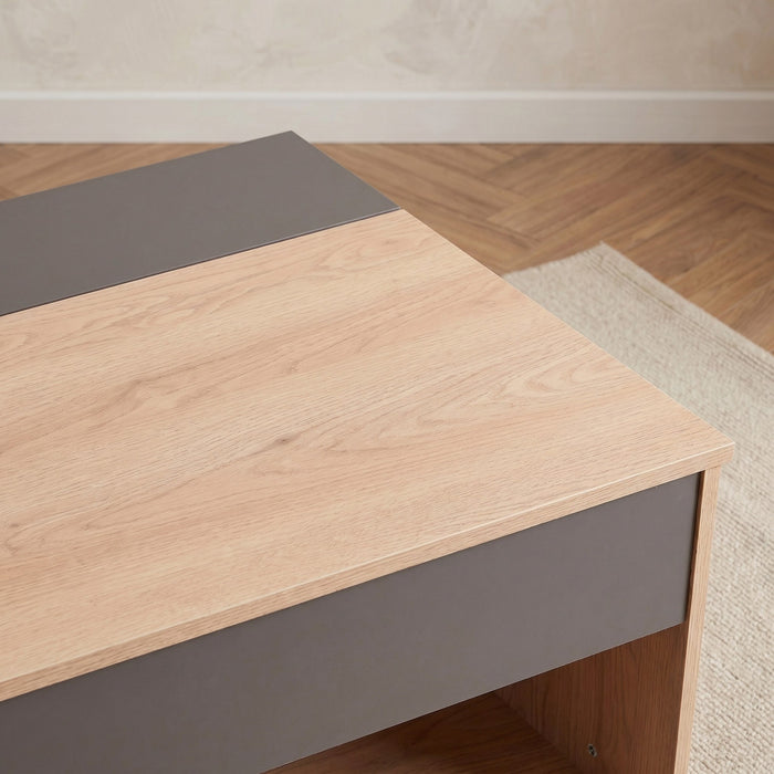 Modern Rectangular Lift Top Coffee Table with Hidden Storage