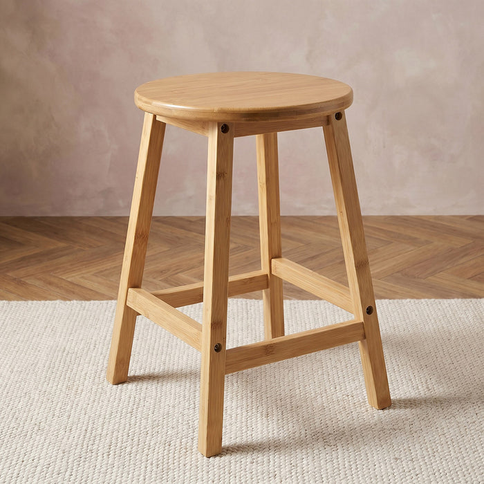 2-Seater Bamboo Solid Wood High Bar Table Set