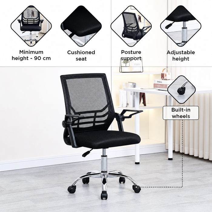 Ergonomic Mesh Office Chair with Chrome Base
