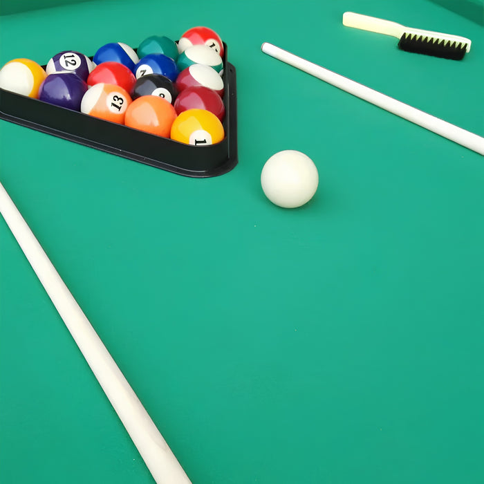 7 FT Pool Table – Blue & Green Velvet Billiard Table with Accessories