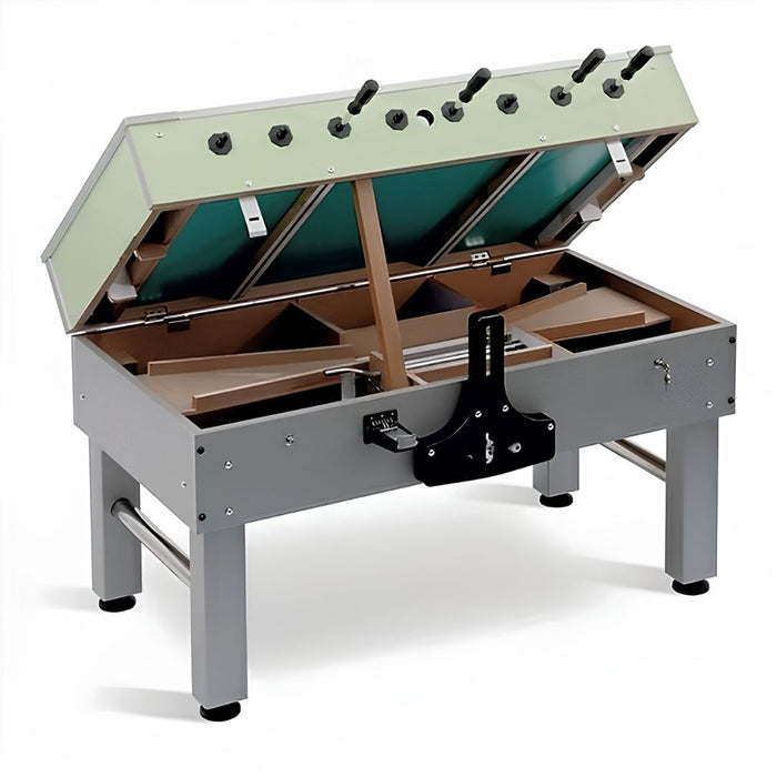 Commercial Coin-Operated Foosball Table with Tempered Glass Top