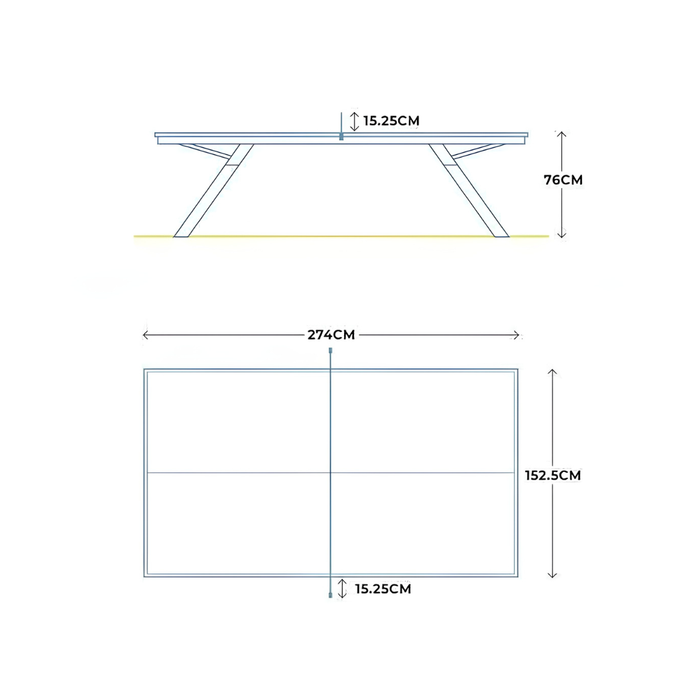 9FT Foldable Indoor Table Tennis Table with Playback Mode