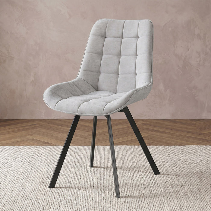 Modern 6-Seater Sintered Stone Dining Set with Upholstered Chairs