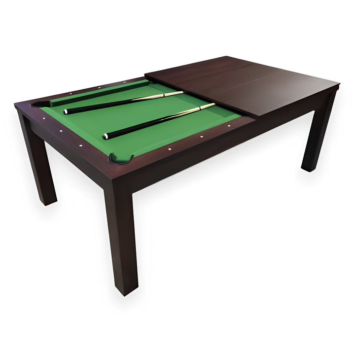 7FT Pool Table with Integrated Dining Table – Green & Blue