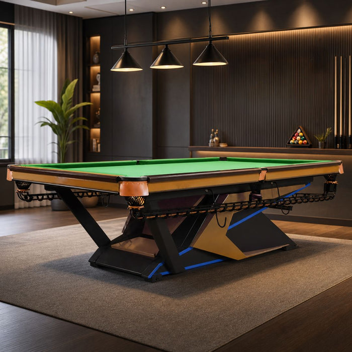 8ft Professional Steel Frame Slate Pool Table