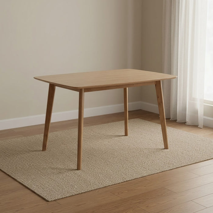 4-Seater Modern Scandi Dining Set with 4 Upholstered Chairs