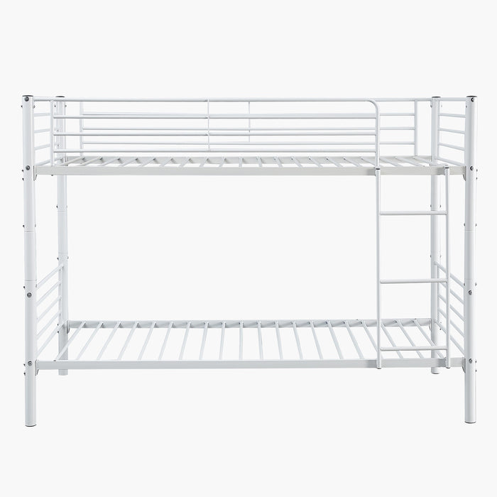 Modern Convertible Metal Single Bunk Bed - 90x200 cm