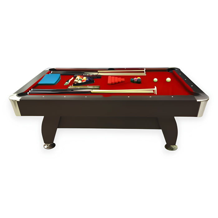 7FT Billiards Pool Table with Full Accessories – Red, Green & Blue