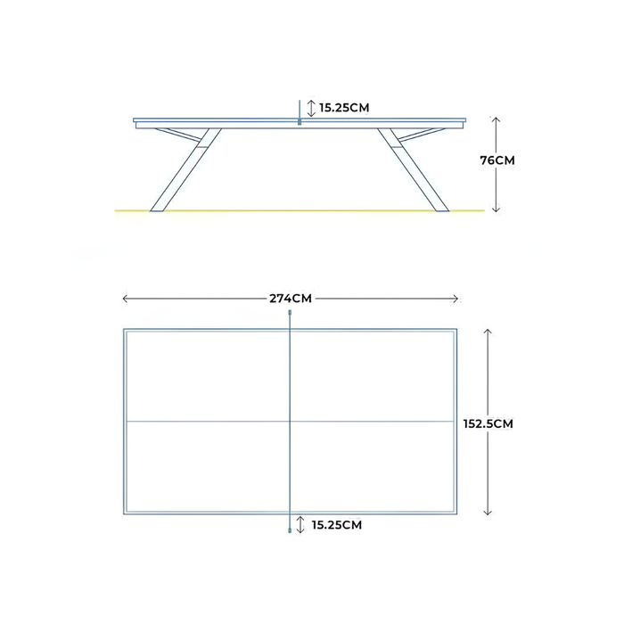 Professional 9ft Indoor Tennis Table | Foldable Ping Pong Table with Playback Mode