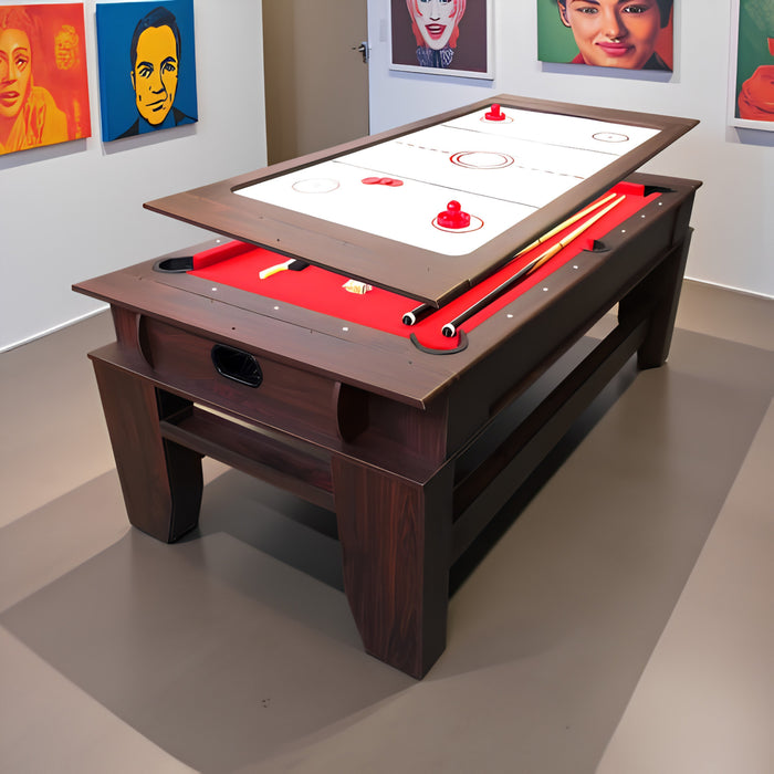 7FT 2-in-1 Multi-games Billiard & Air Hockey Table