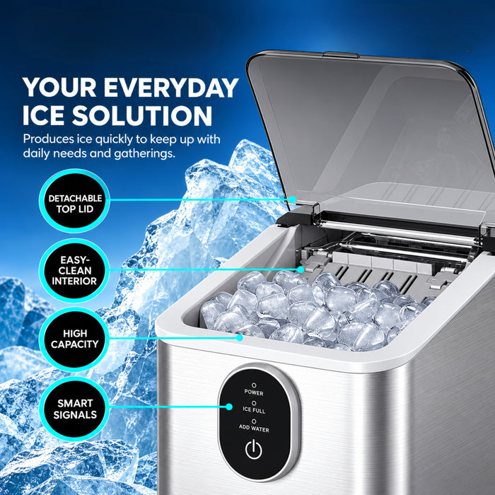 Portable Ice Maker 12kg/24H – Small Bullet Ice Machine
