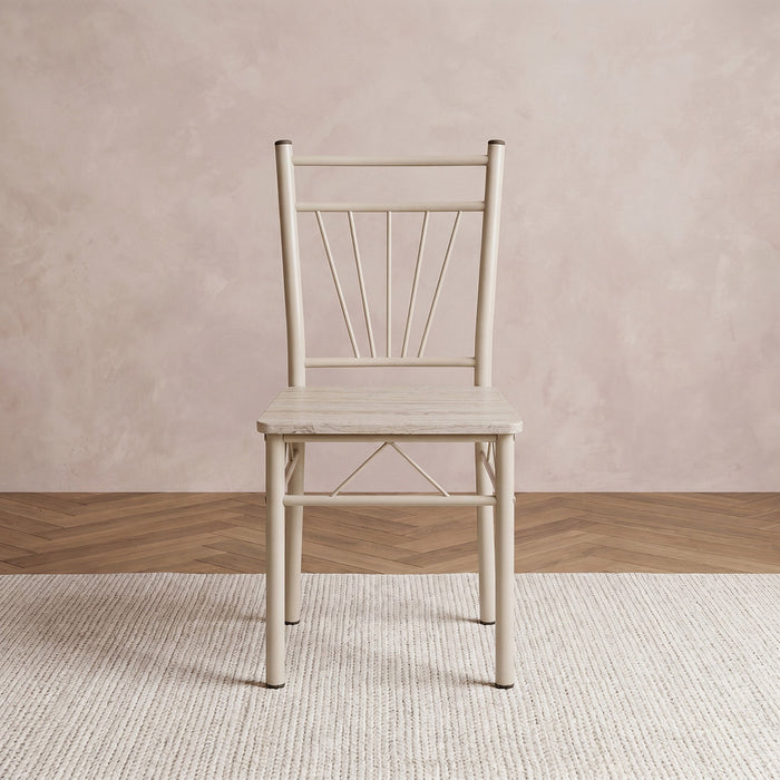 2-Seater Travertine Square Dining Set