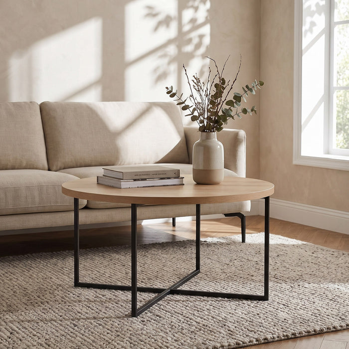 Modern Round Coffee Table  (80 cm x 40 cm)