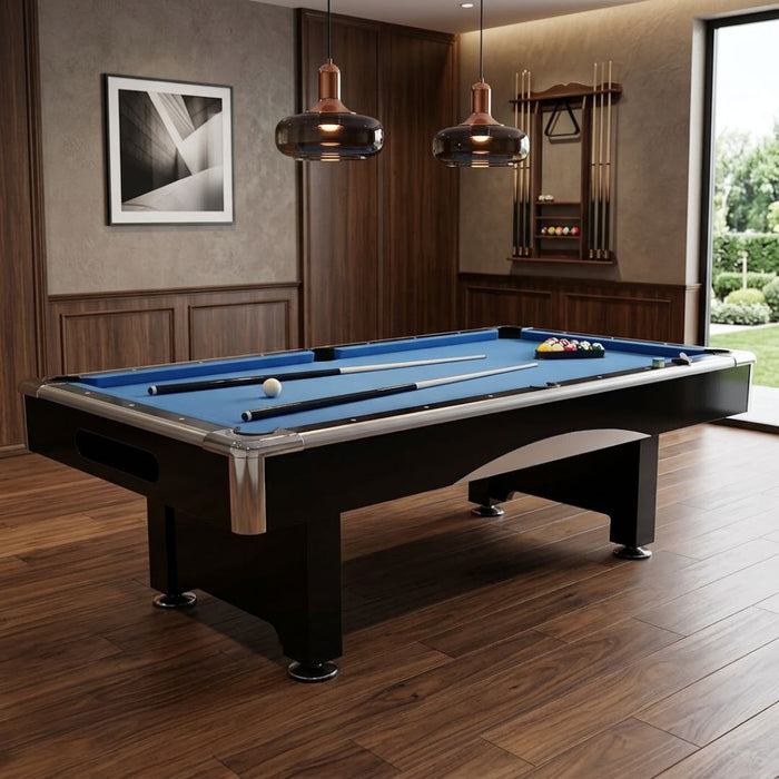 7 & 8 Feet MDF Billiard Pool Table with Blue & Green Cloth