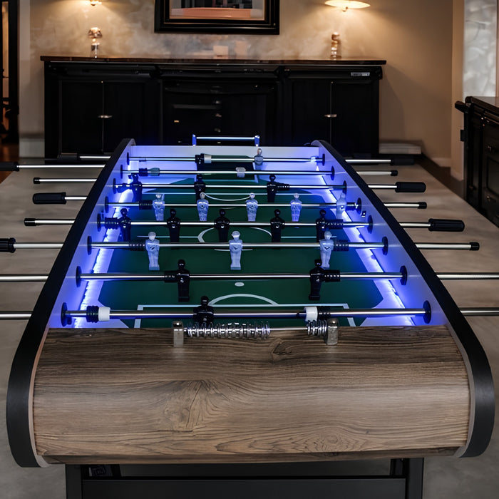 Home Foosball Table with Blue LED Lights
