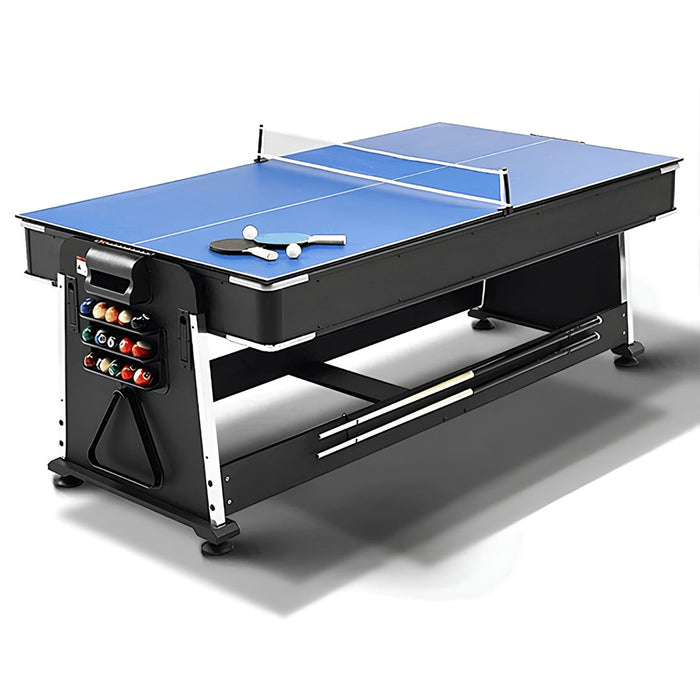 4-in-1 Pool Table with Air Hockey, Table Tennis & Dinning Table