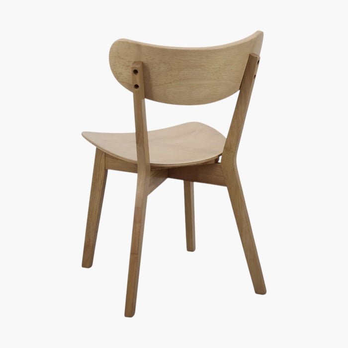 2-Seater Modern Square Dining Set, Light Wood Finish