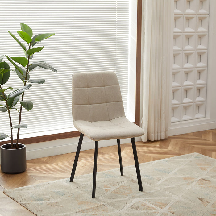 6-Seater Modern Dining Set - Light Wood Finish