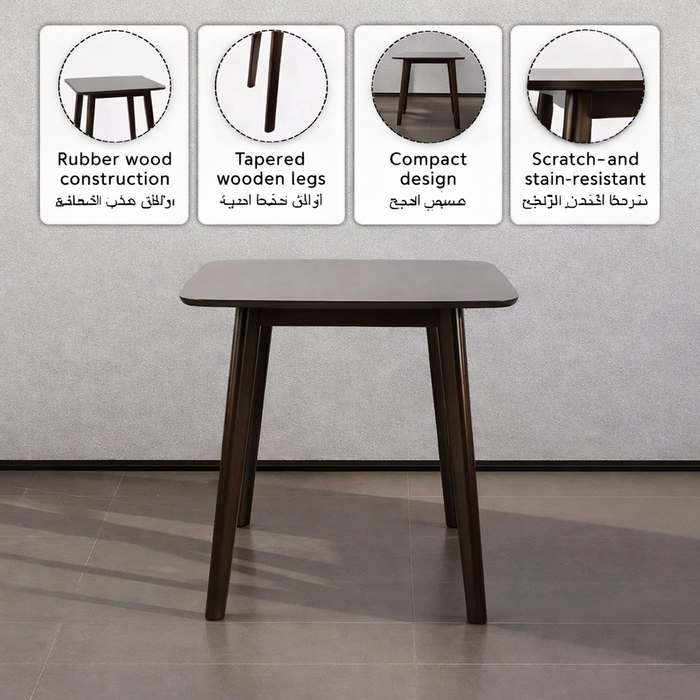 2-Seater Modern Sintered Stone Dining Set with 2 Chairs