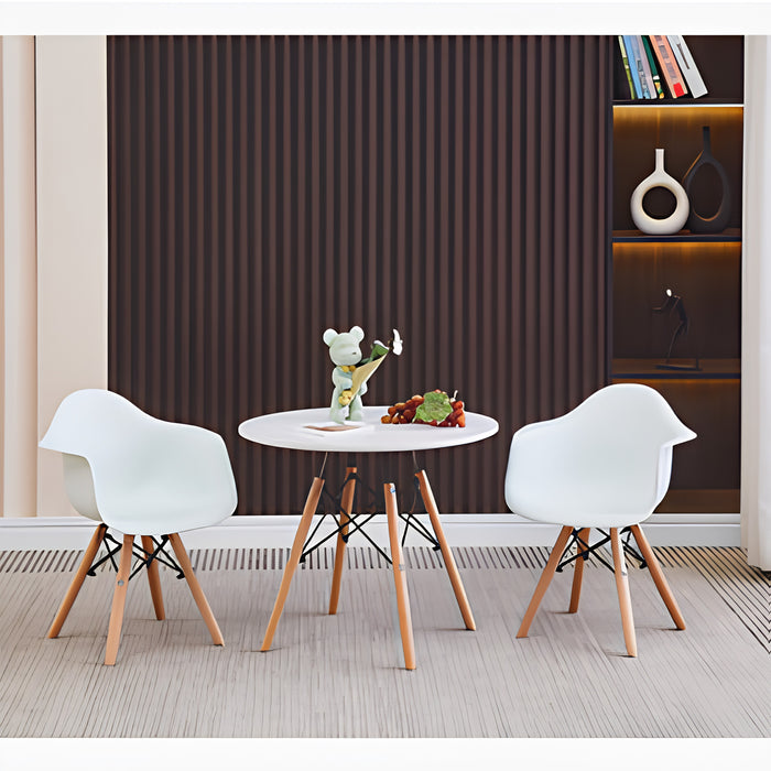 2-Seater Modern Dining Set with 2 Chairs