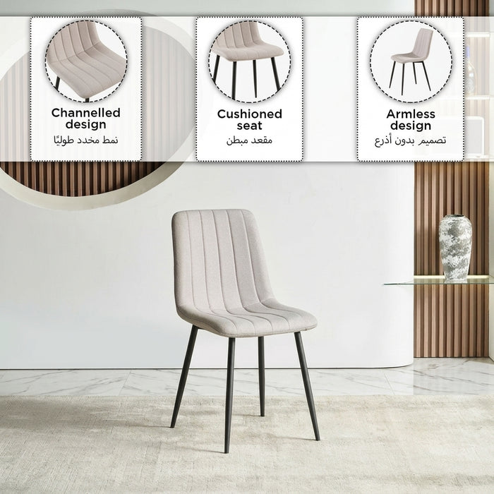 8-Seater Modern Dining Set - Light Wood Finish