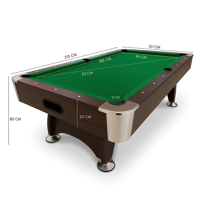 7FT Billiards Pool Table with Full Accessories – Red, Green & Blue