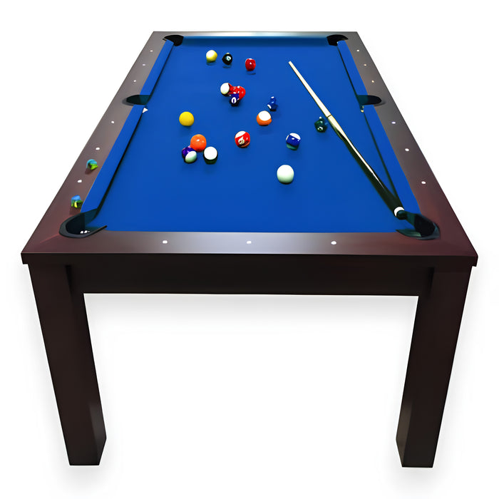 7FT Convertible Billiard Table with Dining Table & Storage Benches
