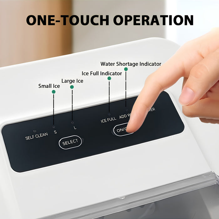 12KG/24H Countertop Ice Maker – Portable Self-Cleaning Ice Machine