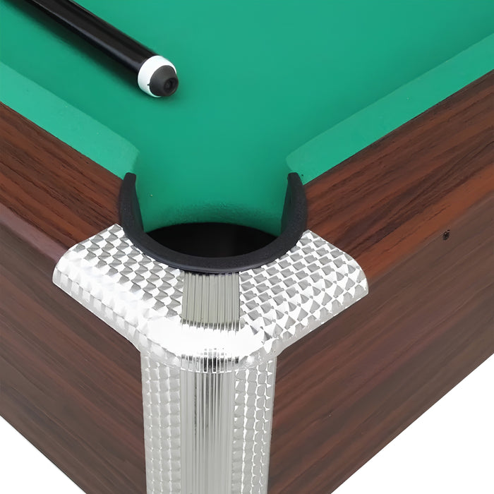 7 FT Pool Table – Blue & Green Velvet Billiard Table with Accessories