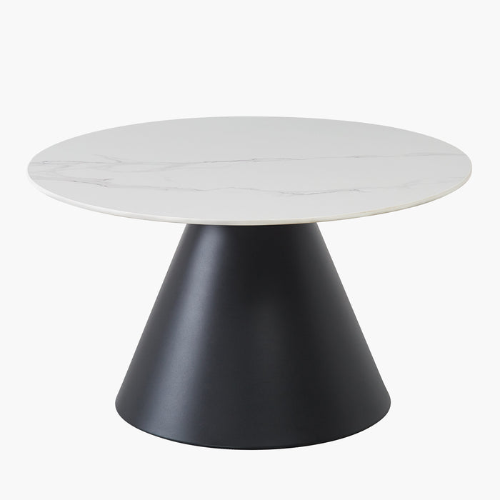 5-Piece Sintered Stone Round Coffee Table Set