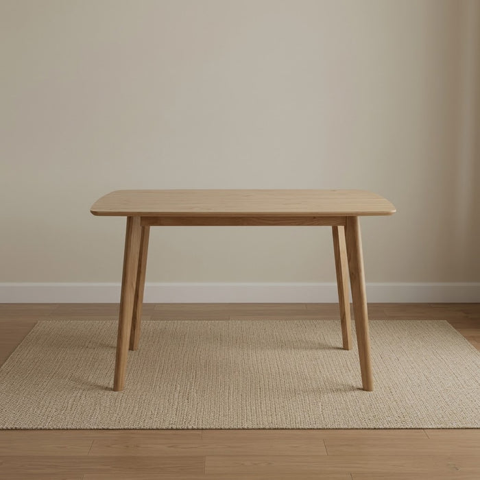 4-Seater Modern Scandi Dining Set with 4 Upholstered Chairs