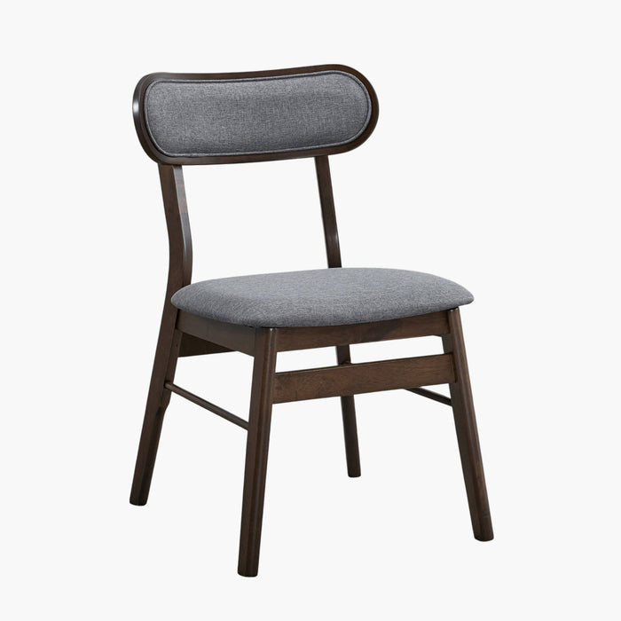 3-Seater Modern Rubber Wood Dining Set - Dark Wood Finish